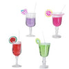 4 Pcs Miniature Dollhouse Juice and Wine Bottle Set - Resin Cocktail Cups, Simulated Drink Models for Dollhouse Kitchen Decor, Mini Props for DIY