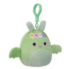 Squishmallows 3.5"" Clip-On Tove The Moth, Small, Green