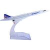 yuanpulalala 1/400 16cm Concorde Wheelless Air France Airplane Alloy Diecast Model Airplane Toy Model Gift (6 inch