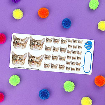 My Sticker Face Custom Face & Pet Stickers, Elite Sampler Sheet - 3 Sheets