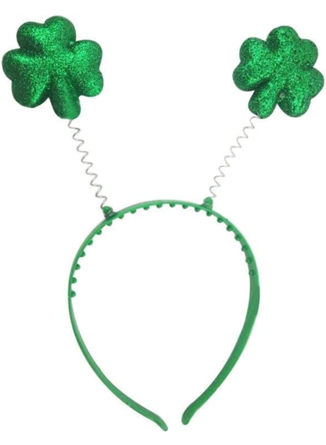Funiverse Bulk 20-Pack Shamrock Head Boppers - St. Patrick’s Day Party Hats Fighting Irish Clover Accessories for Adults Parades Events