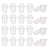 KOOBOOK 20Pcs Mini Frappuccino Cup Cold Coffee Cup Dollhouse Miniature Simulation Plastic Cup Cake Ice Cream Cups(with Doming Lid)
