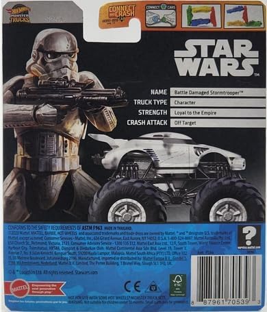 Hot Wheels Monster Trucks 1:64 Scale Battle Damaged Stormtrooper