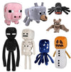 XSLWAN 8Pack Snow Golem Plush, Enderman Plush, Baby Wolf, Baby Pig, Spider, bat, Skeleton Shooter, Squid Stuffed Animals Toys?Great Gift for Children