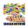 50 Pcs Small Bulk Mini Resin Turtles, Glow-in-The-Dark Fairy Garden Accessories with Fruit Designs, Ocean Theme Collection for Miniature Scenes, 10