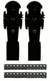 Tornado 2 Black Foosball Men Counter Balanced Pin