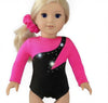 18 Inch Pink American Doll Gymnastics Set - 4PC Leotard Mat Medal & Hair Tie