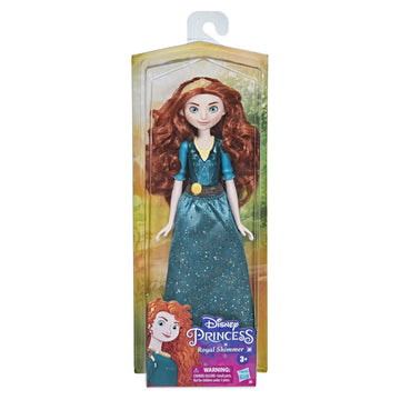 Disney Princess Royal Shimmer Merida Doll, Fashion Doll with Skirt and Accessories, Toy for Kids Ages 3 and Up