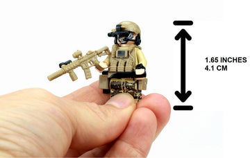 Battle Brick 1.6 Inches Tall Seal Team Six Commando Custom 1 Special Operations Collectible Minifigure in The USA | Genuine Military Minifig | Great