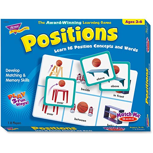 Trend Enterprises: Match Me Game-Positions, Learn 16 Position Concepts and Words, Develop Matching and Memory Skills, Play 3 Different Fun Ways, Ages