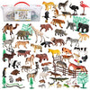 100Piece Set of Animals Figures & Accessories in Storage Container