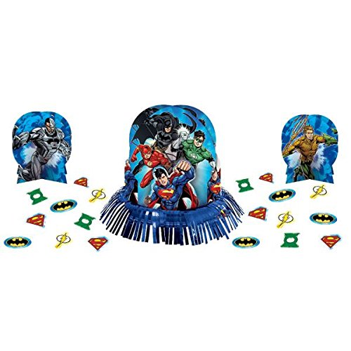 Amscan 281585 Justice League™ Table Decorating Kit, 1 pack (23 pcs), Party Favor