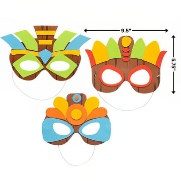 Fun Express Tiki Mask Craft Kit, Makes 12