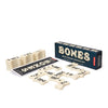 Kikkerland Bones Bone Shaped Domino Set, Classic Board Game, 28 Tiles, Fun Family-Friendly Game Night, for Adults and Kids Ages 8 and Up