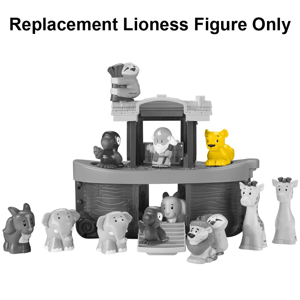 Replacement Part for Fisher-Price Little People Noah's Ark Playset - HNG03 ~ Replacement Orange Female Lion Lioness Figure ~ Works with Other Sets Too