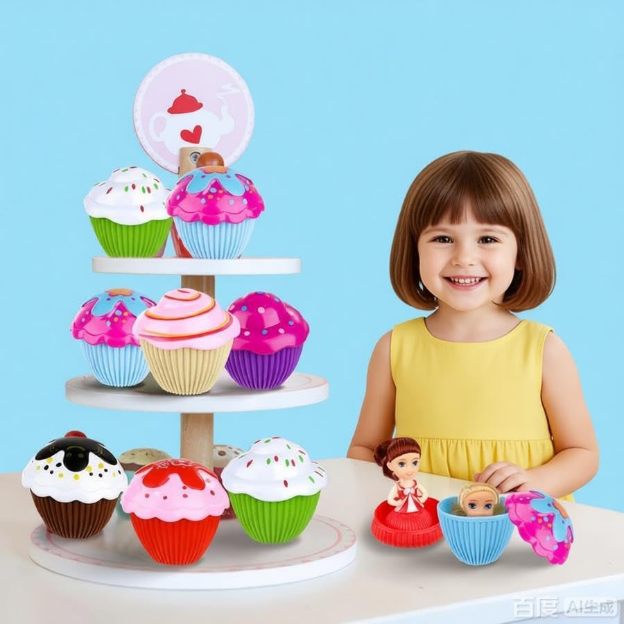 BoterLun 6PCS Mini Beautiful Cake Doll Toy,Surprise Transforming Scented Princess Dolls Gift Set for Children Kid Funny Game Gift for 3 Year Old Girls