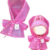 Clothes for Labubu Hooded Raincoat - Waterproof Fabric,Stylish Design with Hood,Perfect for Rainy Days,Fits 17cm Dolls(No Doll) (Pink)
