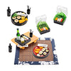 5 Set Miniature Sushi Figurines Mini Japanese Food Props for Mini House Japanese Living Room Scene Decoration