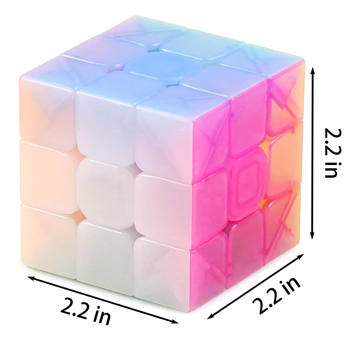 AMAZA 3x3 Speed Cube QiYi Toys 3x3x3 Warrior W Jelly Magic Cube Puzzles Transparent Pastel Color