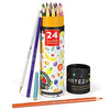 ARTEZA Scented Colored Pencils, 24 Triangle Pre-Sharpened Pencils, for Drawing, Coloring
