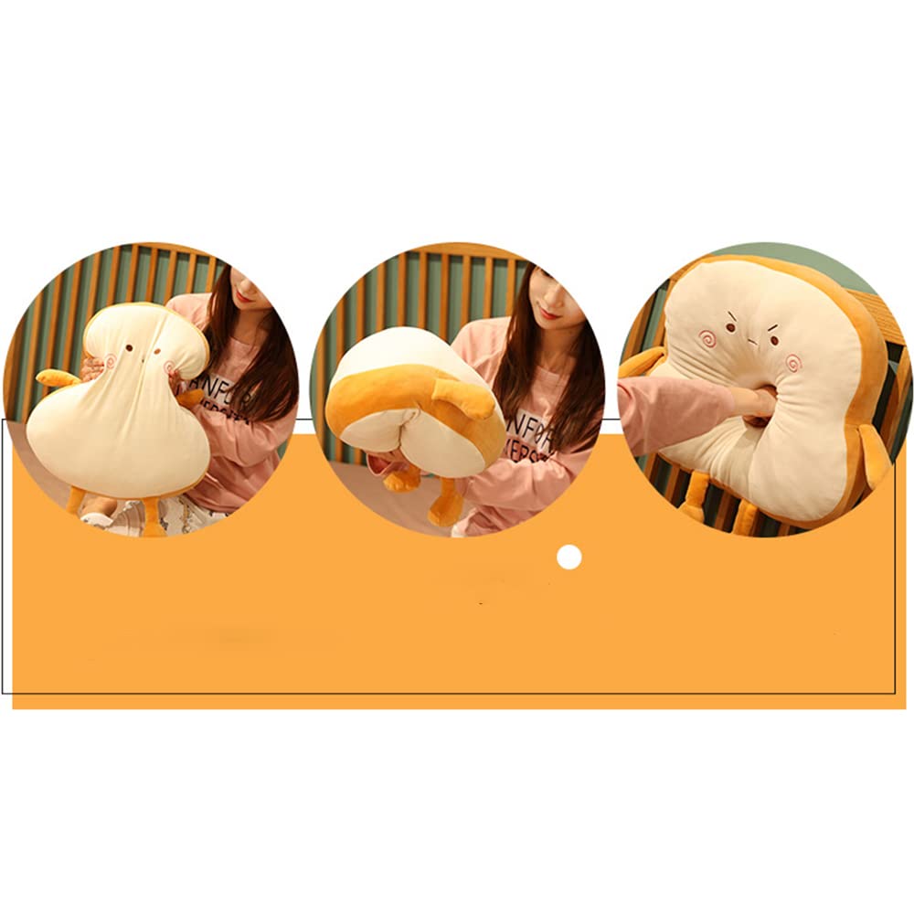 17“Toast Bread Pillow Funny Food Plush Toy Pillows Small Cute Stuffed Plush Toast Sofa Pillow for Kids Adults Gift Home Bed Room Decor (Toast
