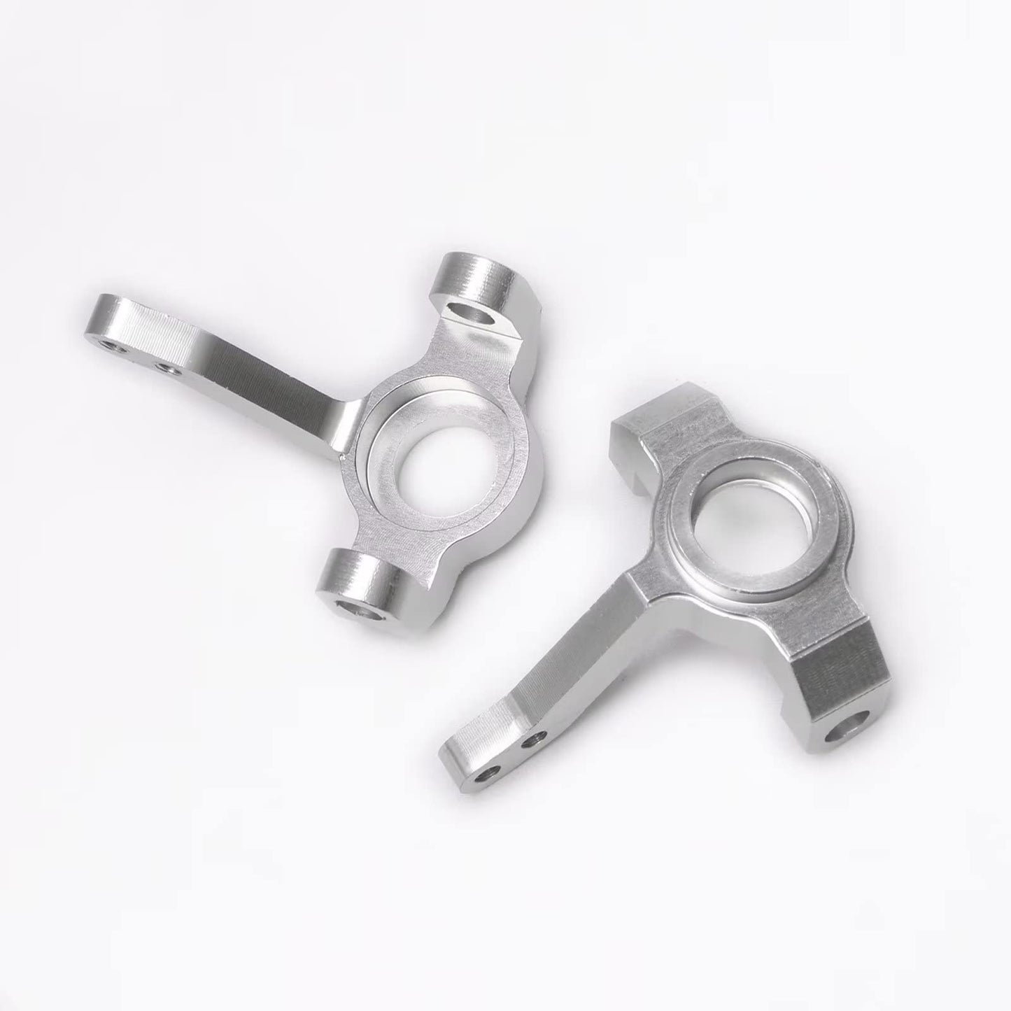 2 Sets Silver Aluminum Alloy Front Knuckle Arm for GPM AXIAL RC Car SCX10 Upgrade Parts