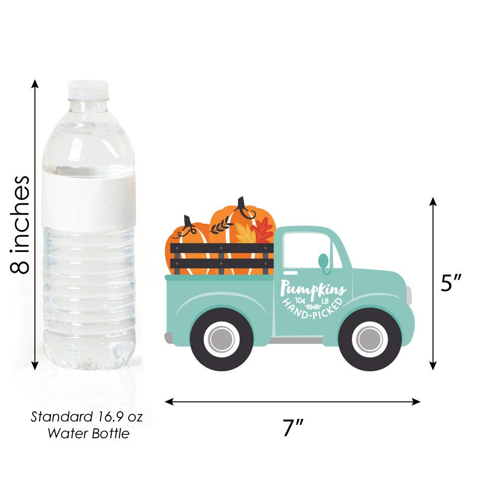 Big Dot of Happiness Happy Fall Truck - Decorations DIY Harvest Pumpkin Party Essentials - Set of 20