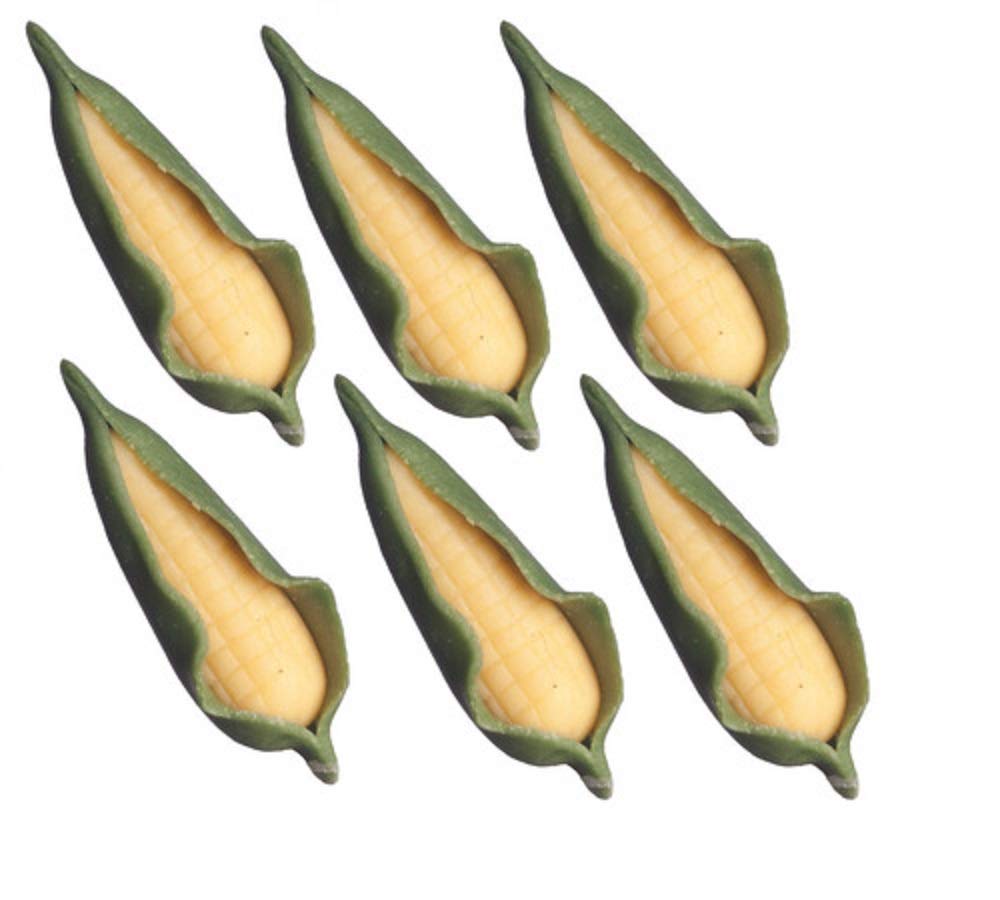 Melody Jane Dolls Houses Classics Dollhouse Miniature Set of 6 Ears of Corn in Husk