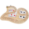 WE Games Classic 29 Cribbage Set - Solid Wood 3 Track Board with Metal Pegs, Unique Design and Cribbage Board Game Set for Adults, 9 Metal Cribbage