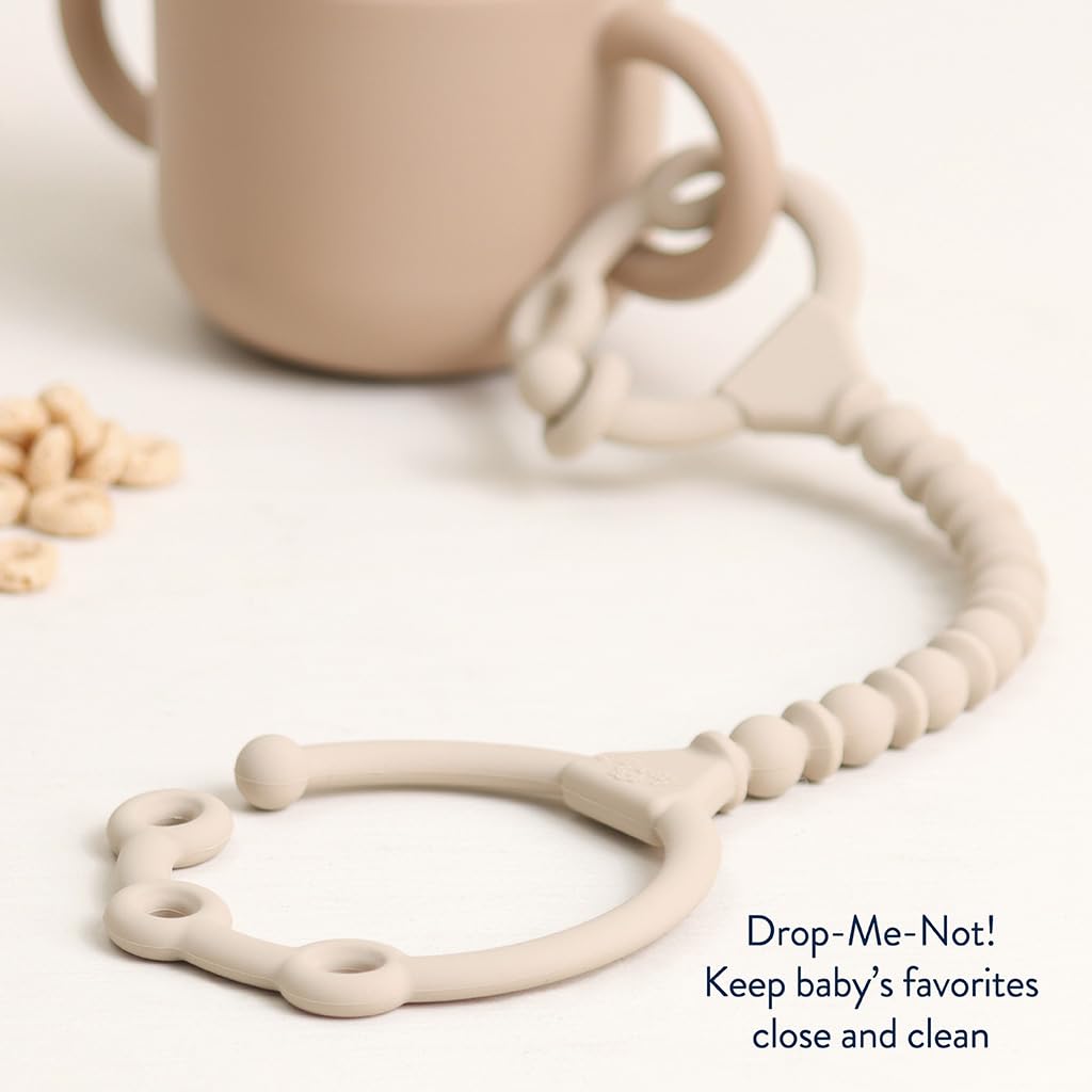 Itzy Ritzy Toy & Snack Cup Straps - Adjustable Straps for Keeping Baby's Toys Nearby - BPA-Free Silicone - Tethers for Strollers, High Chairs & Car