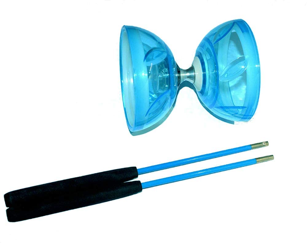 Diabolo Chinese Yoyo Set ,Triple Bearing Diabolo Chinese Yo-yos Juggling Toys Colorful LED Diabolo with Diablo Sticks, Diabolo String&Net Bag, Easier