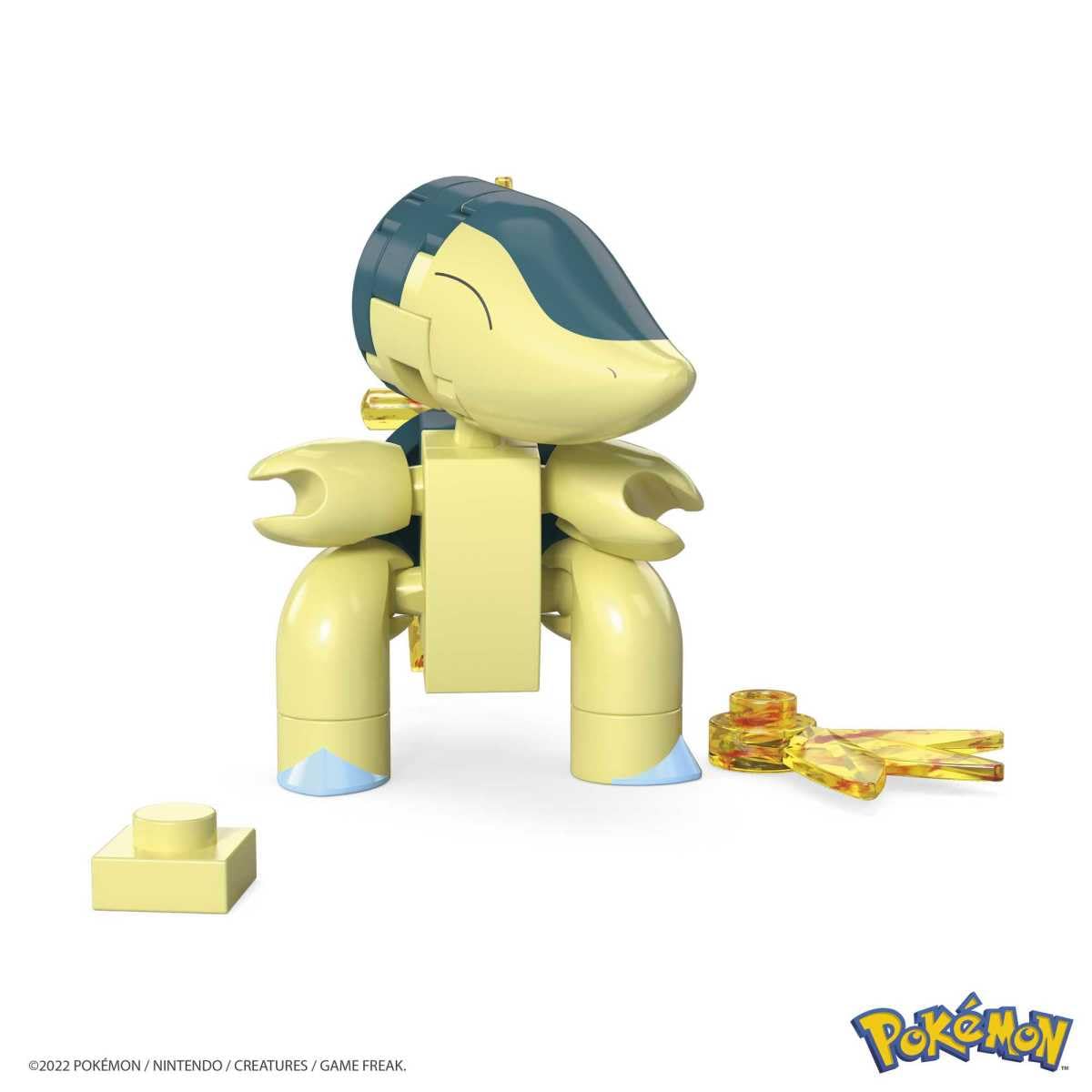 MEGA Pokemon Cyndaquil Building Set with 28 Compatible Bricks and Pieces and Poke Ball, Toy Gift Set for Ages 6 and up
