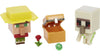 Minecraft Mob Head Minis Villager Guarding Iron Golem Pack with 2 Action Figures & Accessories, Incudes Authentic Pixelated Video-Game Characters