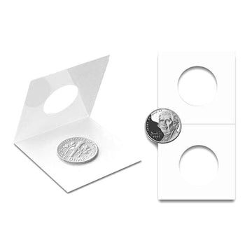 Uncle Paul Coin Flips for Penny,Dime,Lincoln Cent - 50 PCS 20.5mm/0.8inch Cardboard Holders for 2x2 inch Pockets CS07205