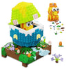 QOQ Easter Egg Building Toy, Fillable Easter Egg and Chick Micro Mini Bricks Set for Adults Kids Boys Girls Age 8+, Basket Stuffer or Gift Idea