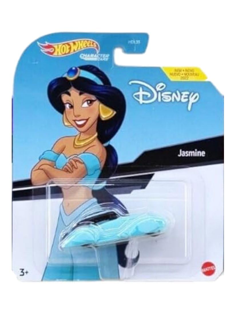 Hot Wheels Disney Character Cars, Aladdin and Jasmine, Bundle of 2