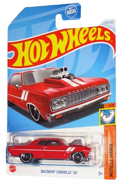 Hot Wheels '64 Chevy Chevelle SS Red Muscle Mania 2/5
