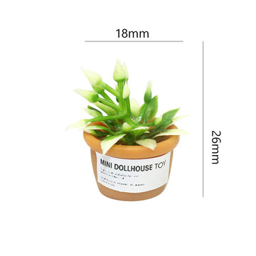 Mini House Decoration Plant Pots Miniature Green Potted Bonsai Models Decor,1:12 Miniature Plant