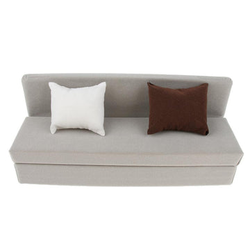 1/6 Scale Long Sofa with Cushions Furniture Set for 12'' Action Figure - Gray, as described