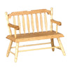 Melody Jane Dolls Houses Dollhouse Miniature Oak Deacons Bench