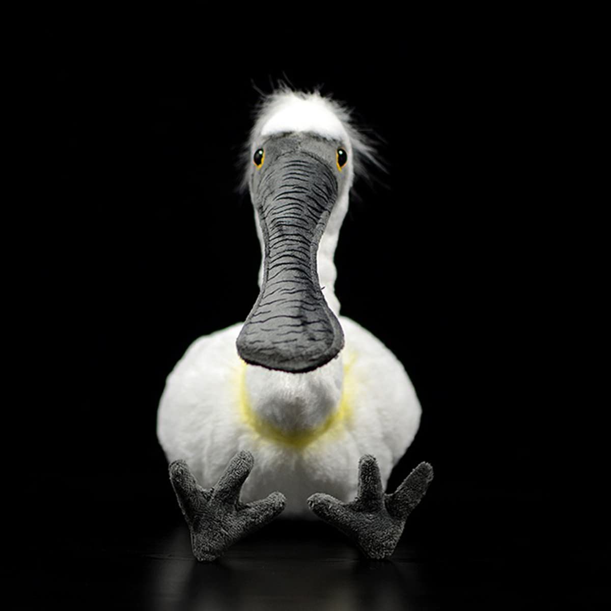 FRANKIEZHOU Simulation Spoonbill Plush Toys-Cute High Lifelike Black-Faced Wild Stuffed Animals-Real Life Bird Plush Toy Gifts for Kids,Home Decor,12"