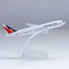 yuanpulalala 1/400 Boeing 16cm Aircraft Model B777 Philippine Air Metal die-Casting Static Collection and Display Gift
