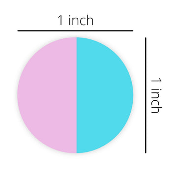 1000 pc Scratch Off Stickers | 1 Inch Round | Pink/Blue Gender Reveal Scratch Off Sticker | Perfect to Make Gender Reveal Scratch Off Cards
