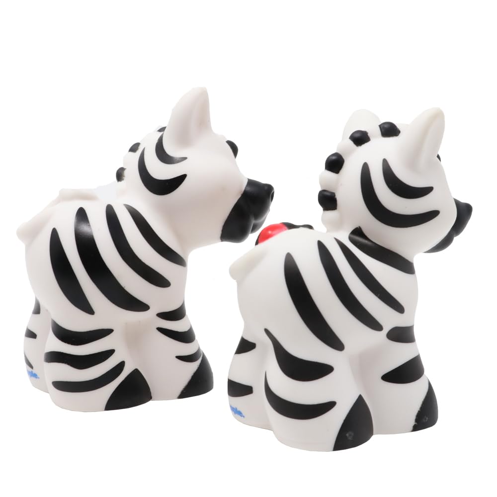 Fisher-Price Replacement Parts Little People Noah's Ark Playset BMM06 - DKV74 - Replacement Pair of Male and Female Zebras and Ladybugs