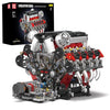 Mould King V8 Engine Building Blocks Sets, V8 Engine Model Kit That Runs, MOC Engineering Model Building Kit with Battery and Motor, 2718 PCS Building