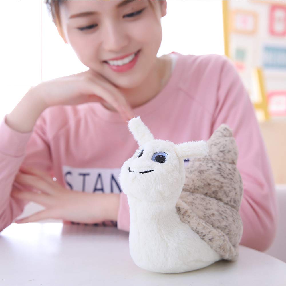 Xshelley 10 inch Snail Stuffed Animal Plush Pillows,Cute Soft Sleeping Snail Plush Toy,for Kids Birthday Gifts Cartoon Doll