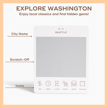 Reach International Outfitters Washington Adventure Bucket List: 50 Scratch-Off Cards for Outdoor Activities, Tourist Attractions, and Road Trips