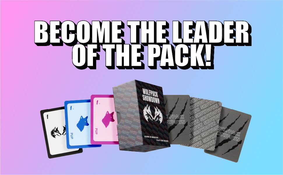 Gamboge Games Wolfpack Showdown - Strategic Family Card Game for Competitive Fun | Fast-Paced Battles for Kids, Teens, and Adults | 2-6 Players | Easy