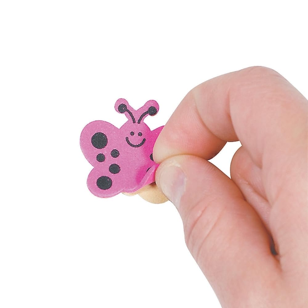 Fun Express Assorted Bug Shape Foam Self-Adhesive Craft Stickers - Fun Craft Supplies for DIY Projects Scrapbooking Kids Crafts & Creative Activities