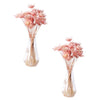 2 Pcs Pink Miniature Dollhouse Flower Vase,1/12 Scale Miniature Accessories Decor, Doll House Mini Flower Bowl Elegant Decoration for Mini Scene,Mini